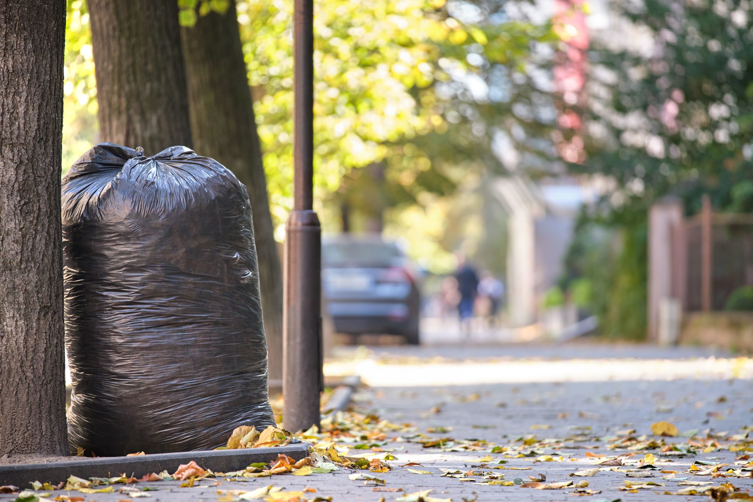 bag of trash ready for pickup, junk removal near me